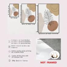 1 pièce Peinture de décoration géométrique abstraite nordique minimaliste style montagnes et rivières effet linéaire, peinture murale pour salon ou chambre sans cadre