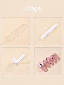 60/120/200/400片装圆形/椭圆形/条形透明美甲展示架胶带，双面美甲展示架，坚固的自粘可移除贴纸，美甲沙龙DIY辅助固定工具，美甲用品，美甲工具，美甲艺术工具，返校季，美甲，美甲工具（适用于按压式美甲） - 彩色 - 查看 10