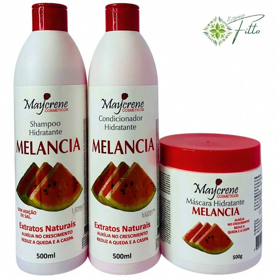 Watermelon Hair Treatment Kit 500ml (Shampoo, Conditioner, Masculine) Maycrene - 白色 - 查看 1