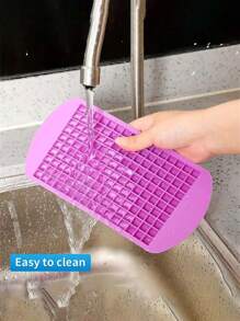 1pc,160格硅胶冰块,冷冻迷你冰格,硅胶折叠冰模,破冰器冰格托盘小方模,家用速冻制冰机夏季必备硅胶制冰机,厨房配件 - 彩色 - 查看 6