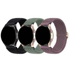 3 件/套尼龙表带兼容华为兼容三星 Galaxy Watch 6/5/4 40mm 44mm/Watch 6 Classic 43mm 47mm/Watch 5 Pro 45mm/Watch 4 Classic 42mm 46mm，20mm 22mm 18mm 快速释放替换运动表带