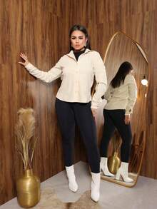 Women Blouses - 米色 - 查看 3