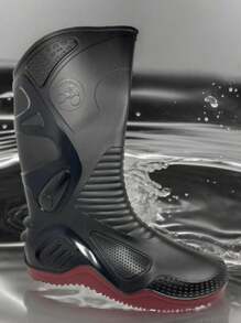 Botas Impermeables Motociclista Bota Biker Racing PVC para lluvia Estilo Deportivo Antiderrapante resisitente para motociclista %100 IMPERMEABLES