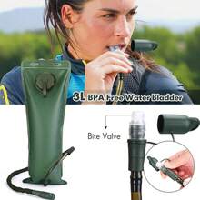 1pc Hydration Bladder, 3 Liter Water Bladder Leakproof Water Reservoir Hydration Pack Replacement With Auto Shut-Off Valve For Running Hiking Riding Camping Cycling Fit Most Hydration Pack - Multicolor - View 7