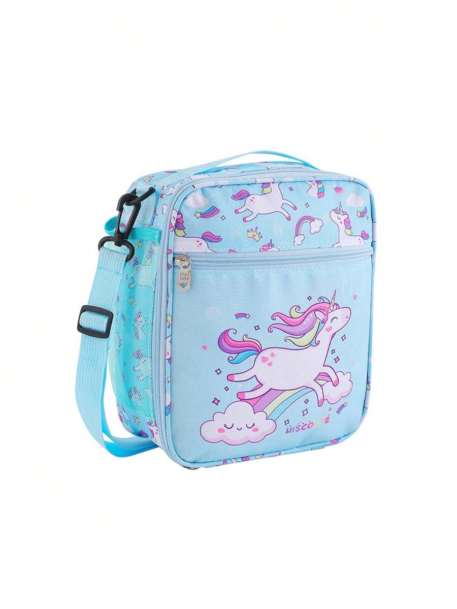 1pc Adorable Unicorn Kids Lunch Bag Cartoon Portable School Lunch