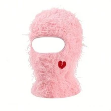 Distressed Solid Color Balaclava Mask vindtät, andas, bekväm för avslappnad stil, motorcykel, skidåkning och mer för kvinnor och män - Bala-aixin - Visa 6