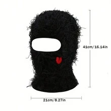 Distressed Solid Color Balaclava Mask vindtät, andas, bekväm för avslappnad stil, motorcykel, skidåkning och mer för kvinnor och män - Bala-aixin - Visa 8