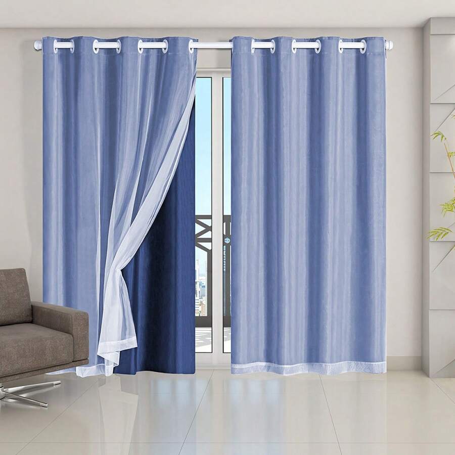 Blackout Curtains & Shades - Navy Blue - View 1
