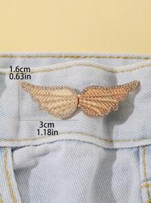 1 件女式金属水钻翼形可调节腰带，时尚装饰配饰适合夏季休闲使用，可作为圣诞节礼物 - 金色 - 查看 4