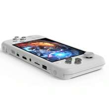 Handheld Game Console With Camera, Built-In 1200 Games 4.3 INCH HD Screen Retro Gaming System, Support TV Output, Portable Rechargeable Game Console With Dual Joystick, Best Gift For Kids And Adult - White - View 3