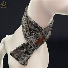 Khăn quàng cổ cho chó PETS TALE Vintage Charm - Cable Knit - Màu Xám nhạt - Xem 10
