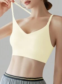 性感露背无肩带文胸，新娘内衣，深V低胸可爱提乳沟女士内衣，瑜伽运动文胸，透气女士文胸，带衬垫学生文胸，适合小胸女性 - 查看 5