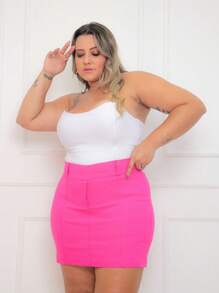 Plus Size Skirts - Hồng - Xem 1