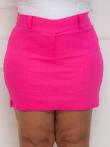 Plus Size Skirts - Hồng - Xem 2
