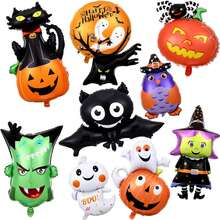 10pcs Random Styles Mixed Color Halloween Ghost  Spider Pumpkin Balloons Halloween Party Decoration Balloon Set - Multicolor - View 4
