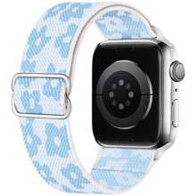 Stretchy Nylon Loop Bands Compatible With Apple Watch 38mm 40mm 41mm 42mm 44mm 49mm Adjustable Soft Elastics Strap Compatible With Apple Watch SE Ultra Apple Watch Series 8/7/6/5/4/3/2/1