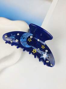 Kẹp tóc hình ngôi sao và mặt trăng lớn, kẹp tóc hình hành tinh không gian mát mẻ, thanh lịch và thiết thực, phụ kiện giữ tóc chắc chắn, thủ công, kẹp tóc hình phù thủy, kẹp tóc, kẹp tóc thu đông cho trang phục đi nghỉ của phụ nữ - sao trăng - Xem 14