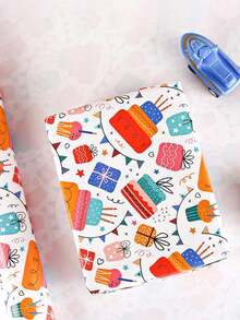 4pcs - Gift Wrapping Paper, 1 Different Style Birthday Gift Wrapping Paper For Birthday Gift Wrapping, Party Decoration, Birthday Bouquet Wrapping, Waterproof Birthday Wrapping Paper For DIY Crafts (19.7 X 27.6 Inches Per Page) - Multicolor - View 5