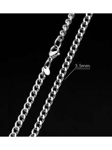 Men'S Necklace Sets - 銀色 - 查看 5