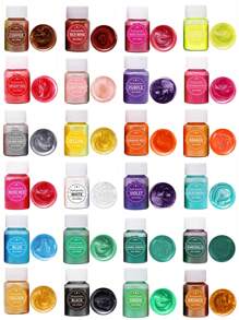 20/12/5/2色閃爍環氧樹脂結晶粉末色素套裝-璀璨珍珠光澤色，適用於樹脂藝術、製作蠟燭、史萊姆等-20毫升瓶裝，創意混合工藝套裝