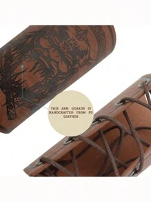 1 peça de acessórios para fantasias medievais, pulseiras, adereços para palco renascentista, alças, mangas de couro, acessórios para dramatização, Natal, Halloween - A - Ver 4