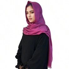 1 件时尚纯色轻质亚麻头巾，柔软舒适，适合冬季秋季日常穿着和装饰 - 彩色 - 查看 21