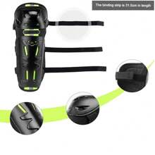 Rodilleras Y Coderas Protectoras Articuladas para Motocicleta, Bicicleta, Protectores para Motociclista Bicicleta, Protección de Rodilla ​ Motociclismo, Rodilleras para Motocross Carreras, Ciclismo. - Negro y Verde - Ver 3