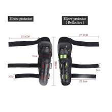 Rodilleras Y Coderas Protectoras Articuladas para Motocicleta, Bicicleta, Protectores para Motociclista Bicicleta, Protección de Rodilla ​ Motociclismo, Rodilleras para Motocross Carreras, Ciclismo. - Negro y Verde - Ver 7