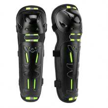 Rodilleras Y Coderas Protectoras Articuladas para Motocicleta, Bicicleta, Protectores para Motociclista Bicicleta, Protección de Rodilla ​ Motociclismo, Rodilleras para Motocross Carreras, Ciclismo. - Negro y Verde - Ver 4