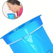 10pcs Disposable Vomiting Bags Portable Blue Vomiting Bags Suitable For Cars, Travel Planes, Effectively Relieve Motion Sickness The Pattern Is Random - Multicolor - View 5