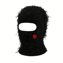 Distressed Solid Color Balaclava Mask vindtät, andas, bekväm för avslappnad stil, motorcykel, skidåkning och mer för kvinnor och män - Bala-aixin - Visa 9