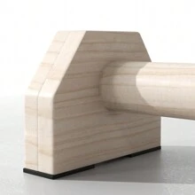 SPORTNOW Push Up Handles Wooden Parallettes Bars With Non-Slip Base, Calisthenics Equipment For Home Gym Fitness Exercise - Brown - View 4