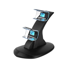 Estación de carga del controlador de Playstation5, soporte de carga dual para controladores de Playstation 5, con protección de carga, chip inteligente incorporado que proporciona protección contra sobrecarga y sobrecalentamiento, con cable de carga tipo C