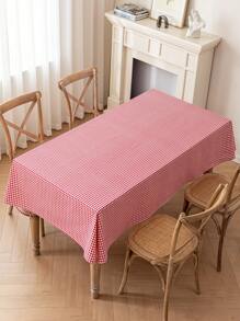 1 件简约圣诞红格子桌布，甜美喜庆的餐具柜/橱柜防尘罩布，日常家居装饰，适合野餐、露营、聚会、晚宴、生日、派对、节日、圣诞节、感恩节 - 紅色 - 查看 18
