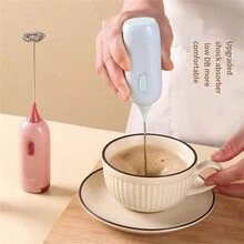 1pc Wireless Milk Frother For Home Use, Mini Baking Tool, Kitchen Handheld Electric Egg Beater, Foaming Whipper - Multicolor - View 9