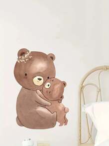 1pc Cartoon Animal Teddy Bear Fox Elephant Children's Room Decoration Stickers, Moisture-Proof Self-Adhesive Stickers, Suitable For Children's Room Decoration Gifts - Multicolor - View 10