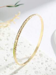 3入或5入組夏威夷設計雞蛋花手鍊套裝，14k鍍金銅手鐲 - 金色 - 查看 8