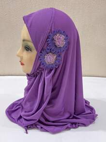 1 件裝頭巾花卉帽子和頭巾阿拉伯帽子頭套 - 彩色 - 查看 17