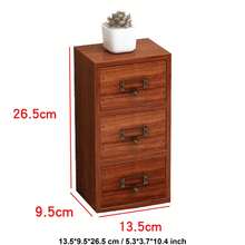 1入組3層抽屜臥室梳妝台，組裝布牆壁衣櫃收納盒，適用於兒童房、嬰兒房、客廳、門廳櫥櫃收納 - 棕色 - 查看 4