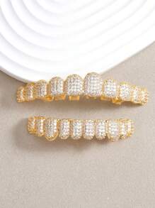 1 件/2 件闪亮万圣节 CZ 嘻哈护齿 - 水钻设计 - 说唱珠宝 - 迷人礼物 - 彩色 - 查看 4