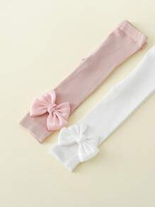 2入組嬰兒女孩蝴蝶結短褲，適合日常穿著 - 彩色 - 查看 4