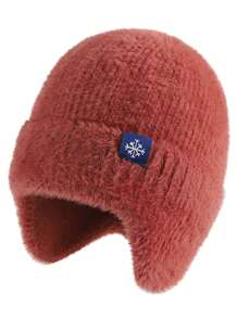 1 件简约休闲雪花设计纯色保暖针织护耳帽，男女通用，多色可选，适合户外活动、街头服饰和冬季秋季日常使用 - 彩色 - 查看 13