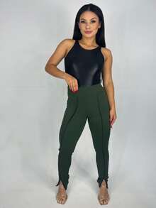 Women Pants - xanh quân đội - Xem 3