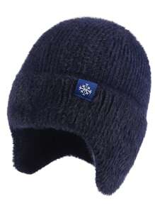 1 件简约休闲雪花设计纯色保暖针织护耳帽，男女通用，多色可选，适合户外活动、街头服饰和冬季秋季日常使用 - 彩色 - 查看 5