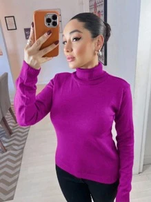 Women Sweaters - Purple - View 2