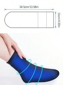 1pc Elastic Cold And Hot Compress Ankle Wrap With Solid Gel, Can Be Used As Both Hot And Cold Therapy - Black - View 2