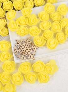 500pcs Artificial Rose Flower Heads,Green Purple Red Mini Foam Rose Bulk Fake Flower For DIY Crafts Wedding Bouquets Baby Shower Centerpieces Floral Arrangements Tables Home Decorations For Wedding Decoration, Valentine'S Day Decor, Birthday Decor, Anniversary Decor, Holiday Decor, Graduation Decoration, Party Decor Supplies - Màu vàng - Xem 6