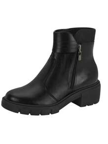 Bota Coturno Feminino Beira Rio Zíper Lateral Tratorado Conforto - Preto - Visão 2