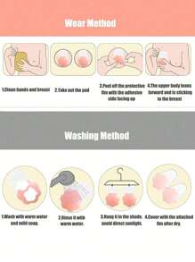 1 Pair Silicone Invisible Adhesive Bra Lift Cups, Prevent Nip Slip, Support And Uplift Bust