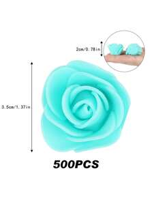 500pcs Artificial Rose Flower Heads,Green Purple Red Mini Foam Rose Bulk Fake Flower For DIY Crafts Wedding Bouquets Baby Shower Centerpieces Floral Arrangements Tables Home Decorations For Wedding Decoration, Valentine'S Day Decor, Birthday Decor, Anniversary Decor, Holiday Decor, Graduation Decoration, Party Decor Supplies - 薄荷藍 - 查看 6